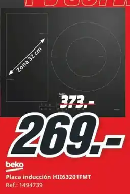 MediaMarkt BEKO Placa inducción HII63201FMT oferta