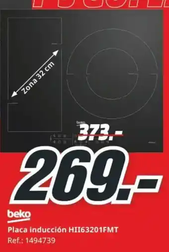 MediaMarkt BEKO Placa inducción HII63201FMT oferta