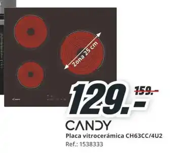 MediaMarkt CANDY Placa vitrocerámica CH63CC/4U2 oferta