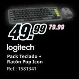 MediaMarkt LOGITECH Pack Teclado + Ratón Pop Icon oferta