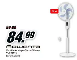 MediaMarkt ROWENTA Ventilador de pie Turbo Silence VU5450F0 oferta