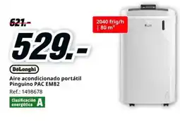 MediaMarkt DELONGHI Aire acondicionado portátil Pinguino PAC EM82 oferta