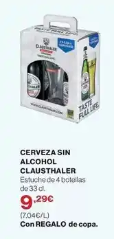 El Corte Inglés Clausthaler - cerveza sin alcohol oferta