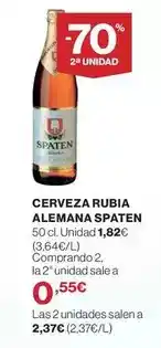 El Corte Inglés Spaten - cerveza rubia alemana oferta
