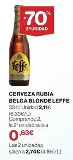 El Corte Inglés Leffe - cerveza rubia blonde oferta