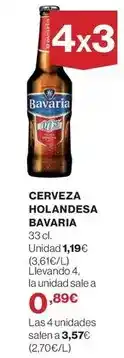 El Corte Inglés Bavaria - cerveza oferta