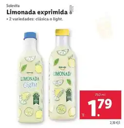 Lidl Solevita - limonada exprimida oferta