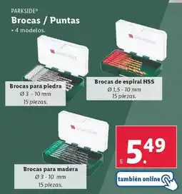 Lidl Parkside - brocas/puntas oferta