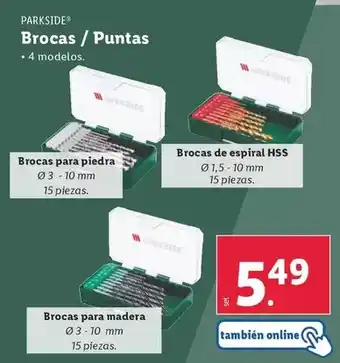 Lidl Parkside - brocas/puntas oferta