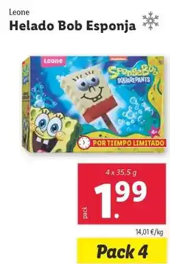 Lidl Leone - helado bob esponja oferta