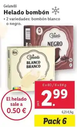 Lidl Gelatelli - helado bombon oferta