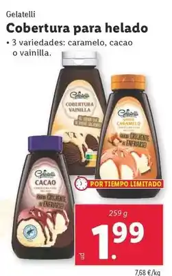 Lidl Gelatelli - cobertura para helado oferta