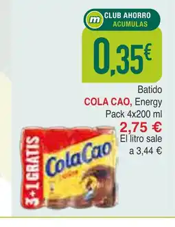 Masymas COLA CAO Batido Energy oferta
