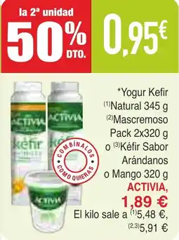 Masymas ACTIVIA Yogur Kefir Natural oferta