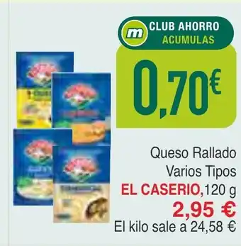 Masymas EL CASERIO QUeso Rallado Varios Tipos oferta