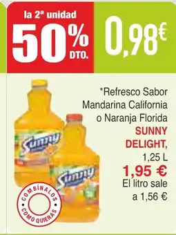 Masymas SUNNY DELIGHT Refresco Sabor Mandarina California o Naranja Florida oferta