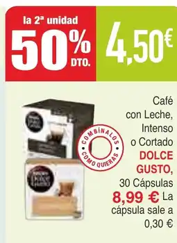 Masymas DOLCE GUSTO Café con Leche Intenso o Cortado oferta
