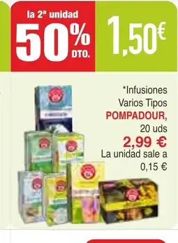 Masymas POMPADOUR Infusiones Varios Tipos oferta