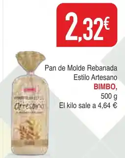 Masymas BIMBO Pan de Molde Rebanada Estilo Artesano oferta