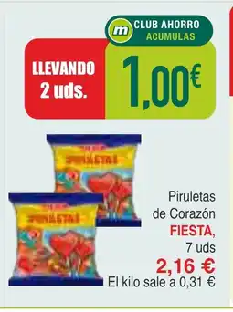 Masymas FIESTA Piruletas de Corazón oferta