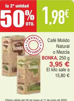 Masymas BONKA Café Molido Natural o Mezcla oferta