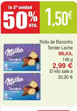 Masymas MILKA Rollo de Bizcocho Tender Leche oferta