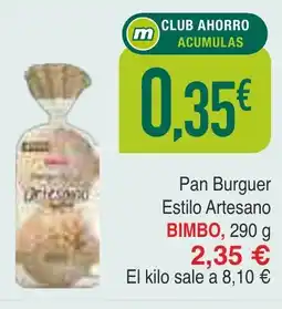 Masymas BIMBO Pan Burguer Estilo Artesano oferta