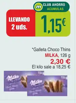 Masymas MILKA Galleta Choco Thins oferta