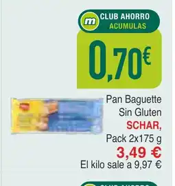 Masymas SCHAR Pan Baguette Sin Gluten oferta