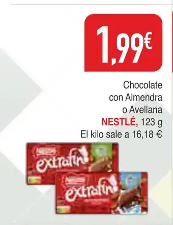 Masymas NESTLÉ Chocolate con Almendra o Avellana oferta