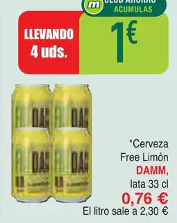 Masymas DAMM Cerveza Free Limón oferta