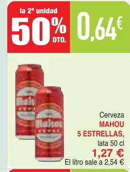 Masymas MAHOU 5 ESTRELLAS Cervesa oferta