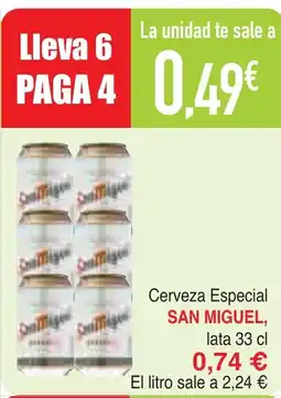 Masymas SAN MIGUEL Cerveza Especial oferta