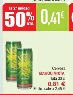 Masymas MAHOU MIXTA Cerveza oferta
