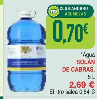 Masymas SOLÁN DE CABRAS Agua oferta
