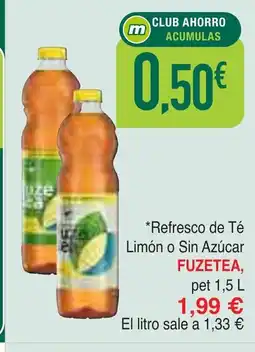 Masymas FUZETEA Refresco de Té Limón o Sin Azúcar oferta