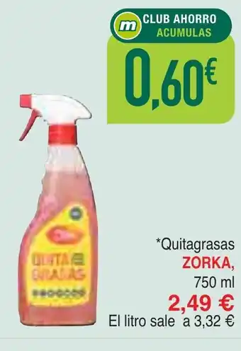 Masymas ZORKA Quitagrasas oferta