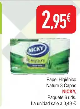 Masymas NICKY Papel Higiénico Nature 3 Capas oferta