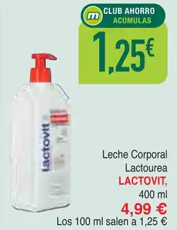 Masymas LACTOVIT Leche Corporal Lactourea oferta