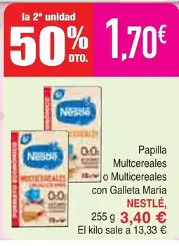 Masymas NESTLÉ Papillas Multcereales o Multicereales con Galleta Maria oferta