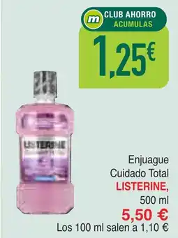 Masymas LISTERINE Enjuague Cuidado Total oferta