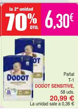 Masymas DODOT SENSITIVE Pañal T-1 oferta