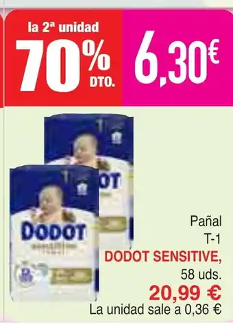 Masymas DODOT SENSITIVE Pañal T-1 oferta