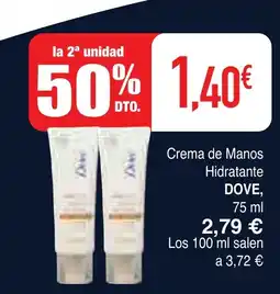 Masymas DOVE Crema de Manos Hidratante oferta