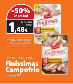 Masymas FINISSIMAS CAMPOFRIO Pechuga de pavo oferta