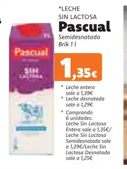 Masymas PASUAL Leche sin lactosa oferta
