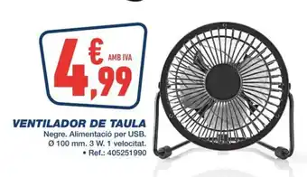 Bureau Vallée Ventilador de taula oferta