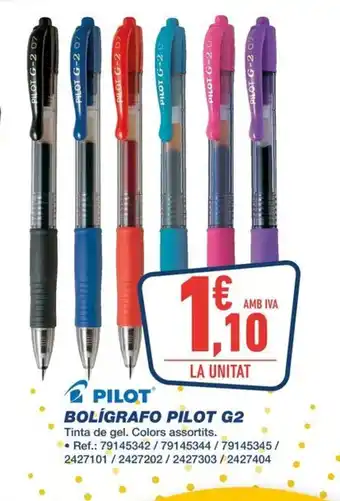 Bureau Vallée PILOT Bolígrafo pilot g2 oferta