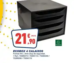Bureau Vallée Ecobox 4 calaixos oferta