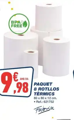 Bureau Vallée Paquet 8 rotllos tèrmics oferta